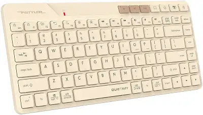 Клавиатура A4Tech Fstyler FBK26C AS бежевый USB беспроводная BT/Radio slim Multimedia (FBK26C AS)