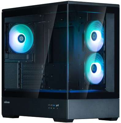 Корпус для ПК Zalman P30 Black V2 mATX Mini Tower PC Case, ARGB Fanx3