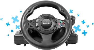 Руль Defender FORSAGE DRIFT GT (USB/PS2/PS3) 12 кн., рычаг коробки передач