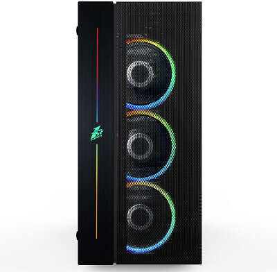 Корпус 1STPLAYER BLACK.SIR B7 / 4x 120mm RGB fans inc, черный, ATX, Без БП (B7-4M2)