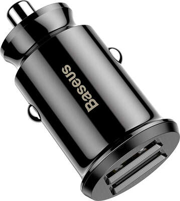 Автомобильное ЗУ Baseus Grain Car Charger 2xUSB 15W, Black [CCALL-ML01]