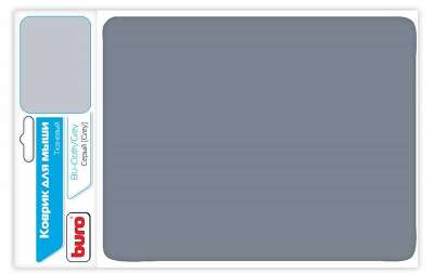 Коврик для мыши Buro BU-CLOTH Мини серый 230x180x3мм (BU-CLOTH/GREY)