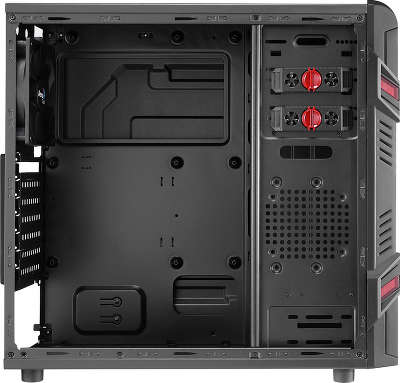 Корпус Aerocool GT Advance Black Edition, ATX, USB 3.0 , коннекторы 2x PCI-E (6+2-Pin), 4x SATA, 3x MOL