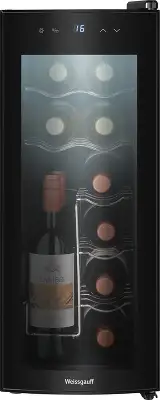 Винный шкаф Weissgauff WWC-12 Bottle 1-нокамерн. черный