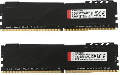 Память DDR4 2x32Gb 3200MHz Kingston KF432C16BBK2/64 Fury Beast Black RTL Gaming PC4-25600 CL16 DIMM 288-pin 1.35В dual rank с радиатором Ret