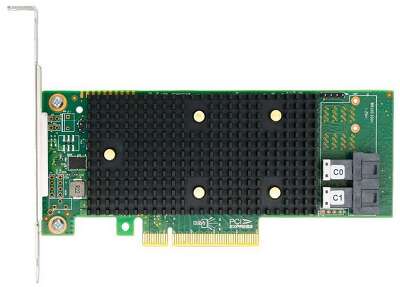 HBA-адаптер Broadcom 9400-8i SGL (05-50008-01) PCIe 3.1 x8 LP, Tri-Mode SAS/SATA/NVMe 12G HBA, 8port(2*int SFF8643), 3408 IOC