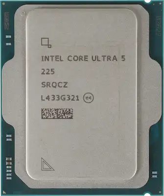 Процессор Intel Core Ultra 5 225 Arrow Lake (LGA 1851, 10C/10T, 3.3/4.9GHz, L3 20MB, TDP-121W, OEM) (AT8076806415_SRQCZ)
