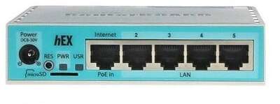 Маршрутизатор MikroTik hEX (RB750GR3) 10/100/1000BASE-TX белый