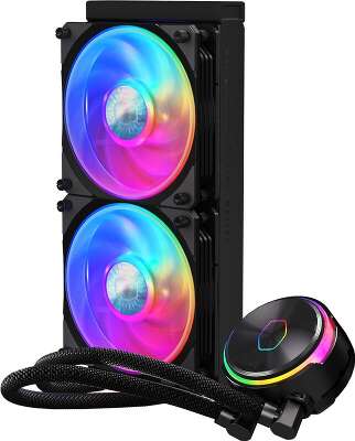Жидкостное охлаждение Cooler Master MasterLiquid PL240 Flux, 240 Вт, 2x100 мм, ARGB