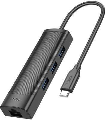 Разветвитель USB-C Hoco HB42 Type-C 3порт. черный HB42 TYPE-C
