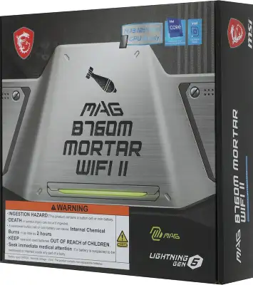 Материнская плата MSI MAG B760M MORTAR WIFI II Soc-1700 Intel B760 4xDDR5 mATX AC`97 8ch(7.1) 2.5Gg+HDMI+DP