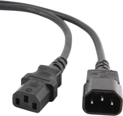 Кабель питания сист.блок-монитор Cablexpert PC-189-1-3M, 3м, C13-C14, Сечение провода 3x1кв.мм., черный, с заземлением {75}