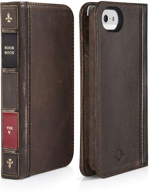 Чехол кожаный для iPhone 5/5S Twelve South BookBook, коричневый [12-1309]
