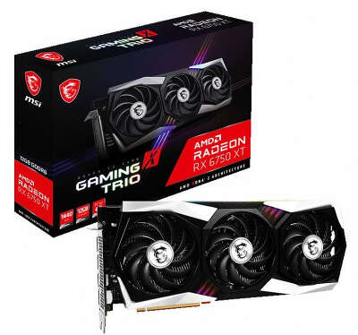 Видеокарта MSI AMD Radeon RX 6750 XT GAMING X TRIO 12G 12Gb DDR6 PCI-E HDMI, 3DP