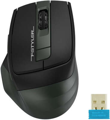 Мышь A4Tech Fstyler FB35 зеленый/черный оптическая (2000dpi) беспроводная BT/Radio USB для ноутбука