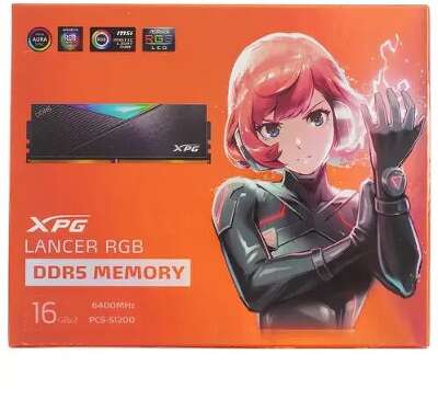 Набор памяти DDR5 DIMM 2x16Gb DDR6400 ADATA XPG Lancer RGB (AX5U6400C3216G-DCLABK)