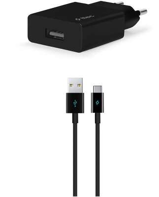Сетевое зарядное устройство TTEC SmartCharger Travel Charger 2.1A с кабелем Type-C. Цвет: черный