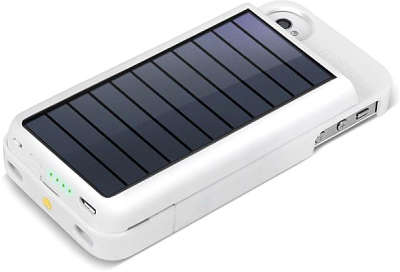 Аккумулятор-чехол с солнечной батареей Eton Mobius для iPhone 4/4S, белый [NSP300W]