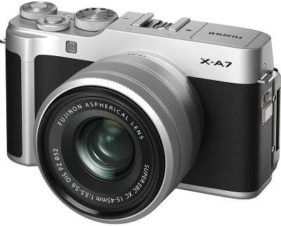 Цифровая фотокамера Fujifilm X-A7 Silver kit (XC15-45 мм f/3.5-5.6 OIS)