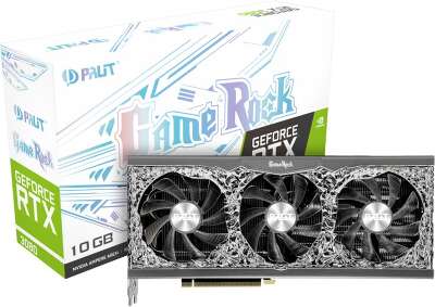 Видеокарта Palit NVIDIA nVidia GeForce RTX 3080 GameRock V1 10Gb DDR6X PCI-E HDMI, 3DP