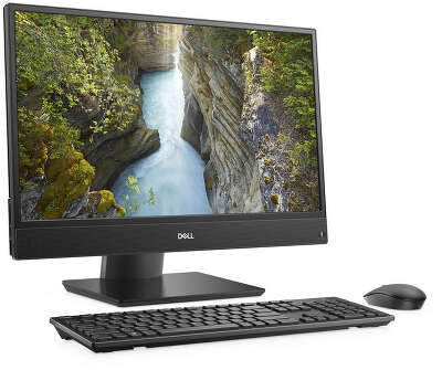 Моноблок Dell Optiplex 5270 21.5" FHD i3-9100/8/500/WF/BT/Cam/Kb+Mouse/W10Pro,черный/серебристый