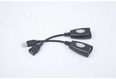 Gembird UAE-30M USB 2.0 кабель удлинительный AM/AF/RJ45Fx2  по витой паре