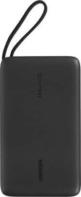 Внешний аккумулятор UGREEN PB551 (55992B) 145W Power Bank 20000mAh USB-C&USB-A со встроенным кабелем USB-C. Цвет: серый космос