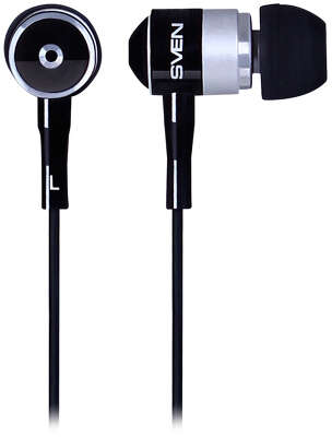 Внутриканальные наушники SVEN E-10 BK (L-образный разъём, алюминий)
