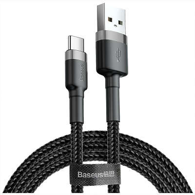 Кабель Baseus USB to USB-C, 3 м, Black/Gray [CATKLF-UG1]