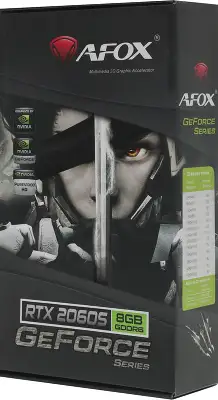 Видеокарта Afox PCI-E 3.0 AF2060S-8192D6H4-V2 NVIDIA GeForce RTX 2060SUPER 8Gb 256bit GDDR6 1470/14000 DVIx1 HDMIx1 DPx1 HDCP Ret
