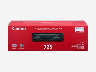 Canon Cartridge 725 3484B005/3484B002 Картридж для LBP 6000/6000B/MF3010, Черный, 1600 стр.