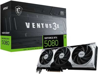 Видеокарта MSI RTX5080 VENTUS 3X OC PLUS 16GB GDDR7 256bit 3xDP HDMI 3FAN RTL