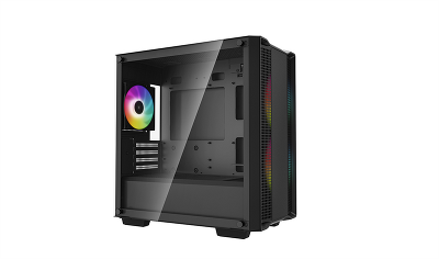 корпус Deepcool CC360 ARGB без БП, боковое окно (закаленное стекло), черный, mATX