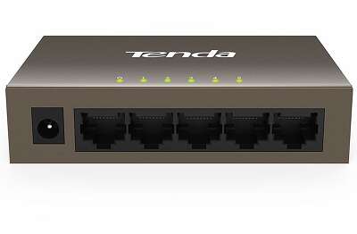 Коммутатор Tenda TEF1005D Коммутатор неуправляемый, 5 портов 5x100 Мбит/с, настольный, металлический корпус