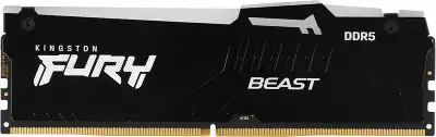 Память DDR5 32Gb 5200MHz Kingston KF552C40BBA-32 Fury Beast Black RGB RTL Gaming PC5-41600 CL40 DIMM 288-pin 1.25В dual rank с радиатором Ret