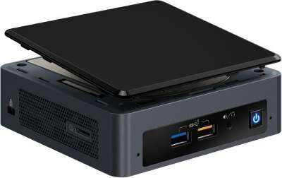 Компьютер Неттоп INTEL NUC BOXNUC8i5BEKPA2 i5 8259U/8/256 SSD/Iris Graphics 655/WF/BT/W10,черный/серый