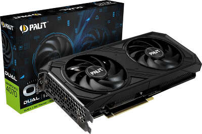 Видеокарта Palit NVIDIA nVidia GeForce RTX 4070 Dual OC 12Gb DDR6X PCI-E HDMI, 3DP