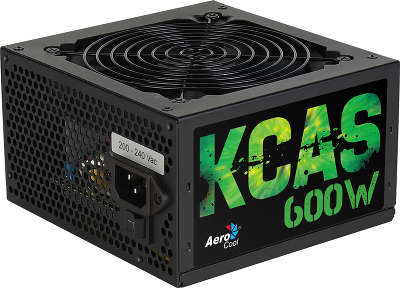 Блок питания Aerocool 600W Retail KCAS PLUS 600W ATX12V Ver.2.4, 80+ Bronze