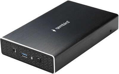 Внешний корпус USB 3.0 для 3.5" HDD/SSD Gembird EE3-U3S-1, порт Type-A, SATA III, металл, чёрный, коробка