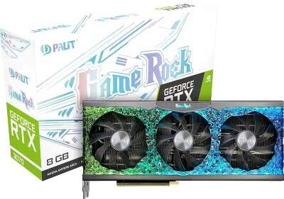 Видеокарта Palit NVIDIA nVidia GeForce RTX 3070 GameRock 8Gb GDDR6 PCI-E HDMI, 3DP