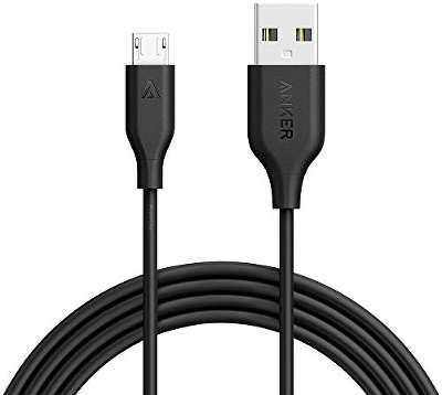 Кабель Anker Powerline USB to MicroUSB, 3 м, чёрный [A8134H12]
