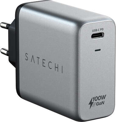 Блок питания Satechi Compact Charger 100W GaN Power, Space Grey [ST-UC100WSM-EU]
