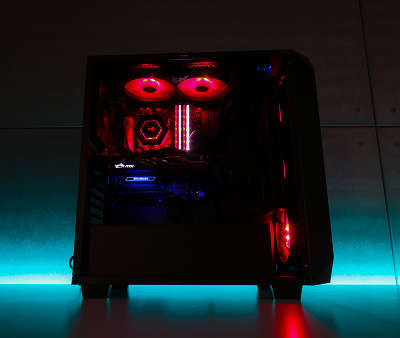 Корпус Aerocool [Project 7] P7-C0 черный , два акриловых окна , ATX, без БП, 2x USB 3.0