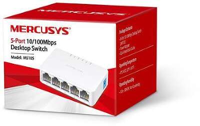 Коммутатор Mercusys MS105 (L2) 5x100Мбит/с неуправляемый