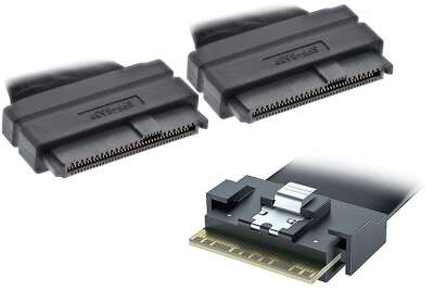 Кабель Supermicro CBL-SAST-1231LP-85 SlimlineLP x8 (STR) to 2x SFF 8639,2x4,PH4.2,35/35/30/3