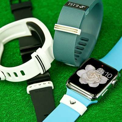 Набор петелек Bling My Thing Allure Loops для Apple Watch 38mm/42mm, White [aw-loop-wt-cry]