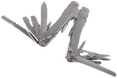 Мультитул Victorinox SwissTool Spirit X (3.0235.L) 105мм 35функц. мини-отвертка/штопор/набор бит/чехол кожаный серебристый карт.коробка
