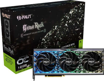 Видеокарта Palit NVIDIA nVidia GeForce RTX 4070Ti GameRock OC 12Gb DDR6X PCI-E HDMI, 3DP