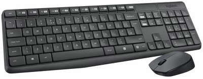 Клавиатура + мышь беспроводные 2.4G EN/RU серый MK235 920-007949 LOGITECH