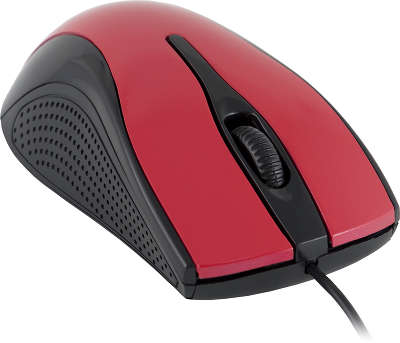 Мышь USB Oklick 215M 800 dpi, чёрная/красная